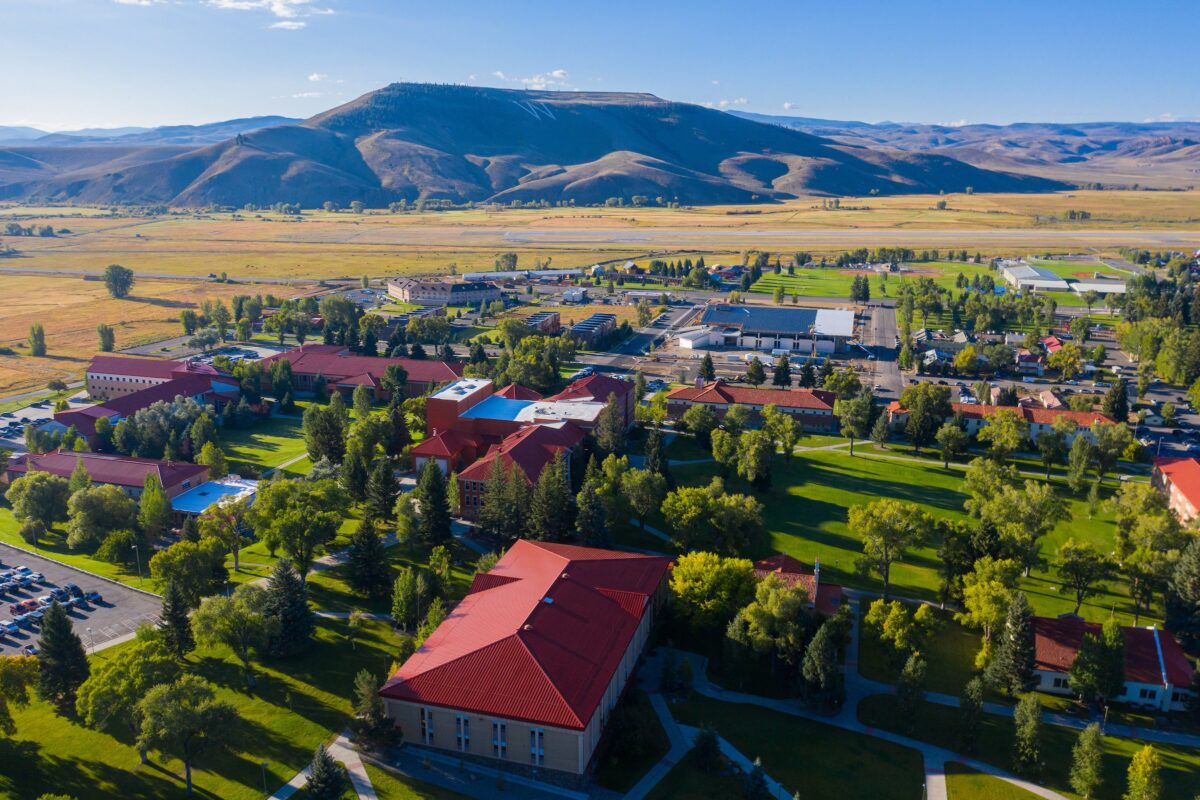 Top o' the world WCU campus aerial view