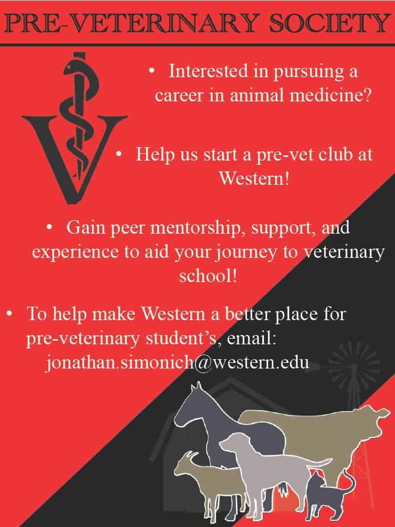 Western duo form PreVeterinary Society to help animalloving students